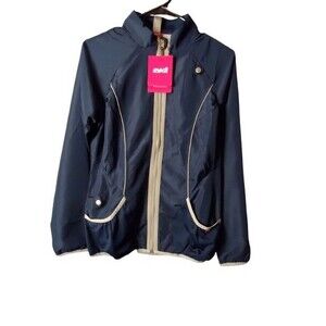 Ryka Endurance Full Zip Long Sleeve Jacket Womens Small Navy Gray Style FL1470